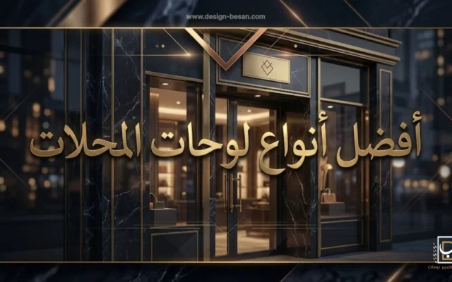 افضل انواع لوحات المحلات - دليل وكالة تصاميم بيسان