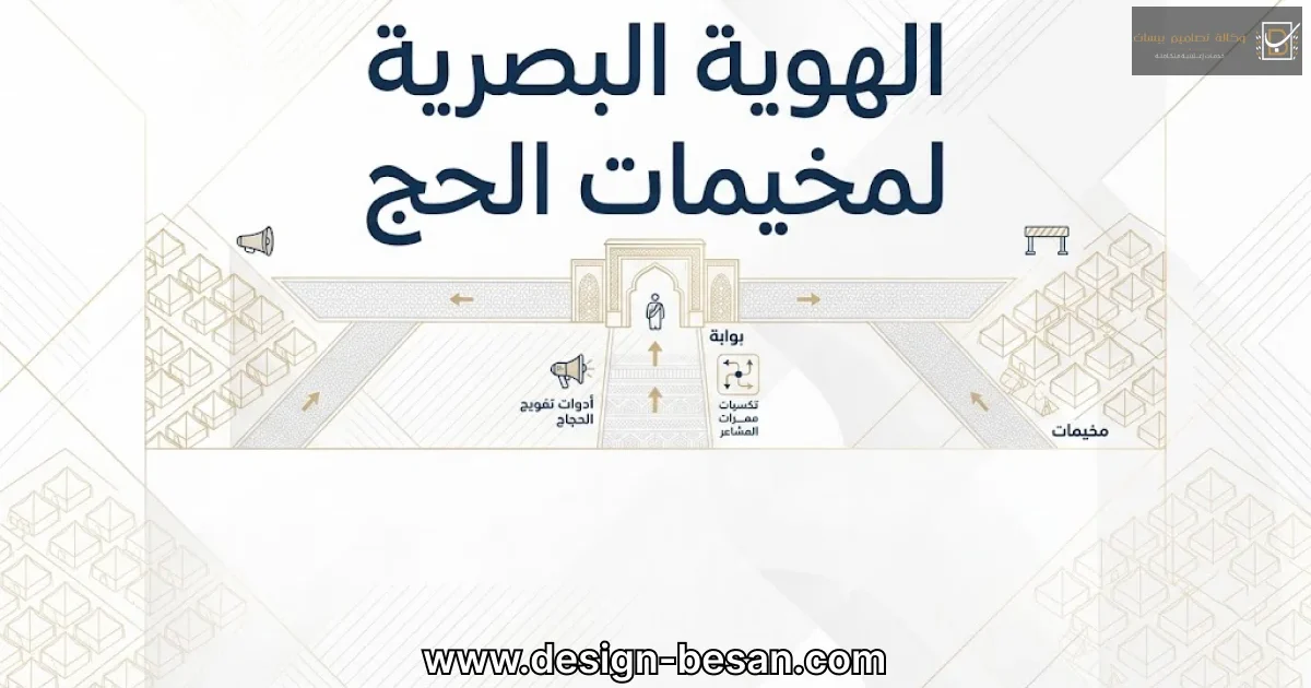 أسرار الهوية البصرية لمخيمات الحج 1448 | تصاميم بيسان