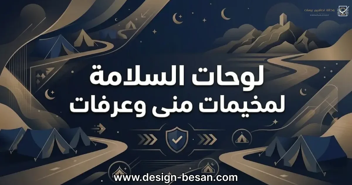 دليل لوحات السلامة لمخيمات منى وعرفات 1448هـ | تصاميم بيسان