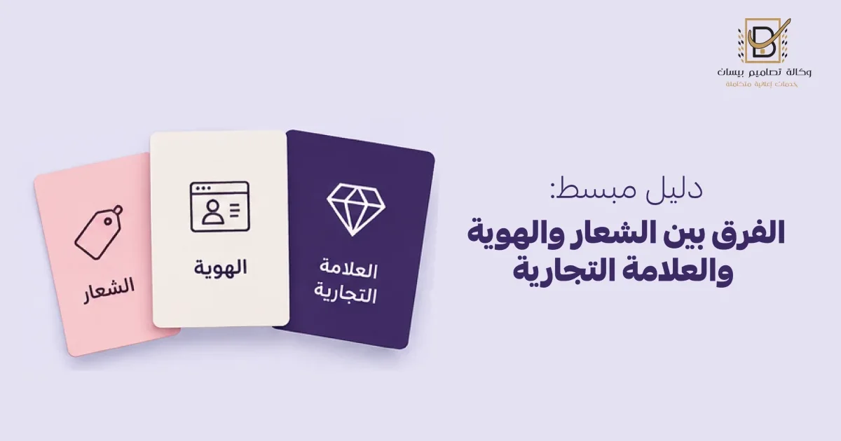 دليل مبسط: الفرق بين الشعار والهوية والعلامة التجارية