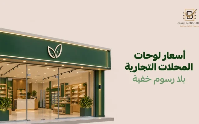 اسعار لوحات المحلات التجارية بلا رسوم خفية 2026
