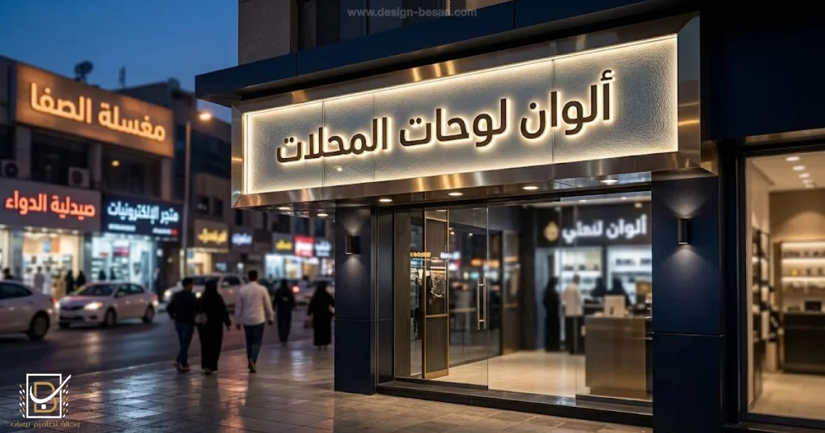 دليل اختيار الوان لوحات محلات تجذب العملاء | تصاميم بيسان