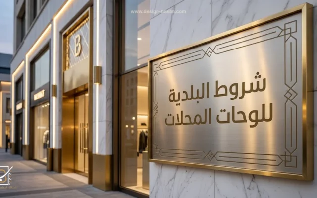 شروط البلدية للوحات المحلات محدثة من وكالة تصاميم بيسان
